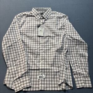 Van Heusen Men's Regular Fit Button Down Collar Dress Shirt Sz L Brand New